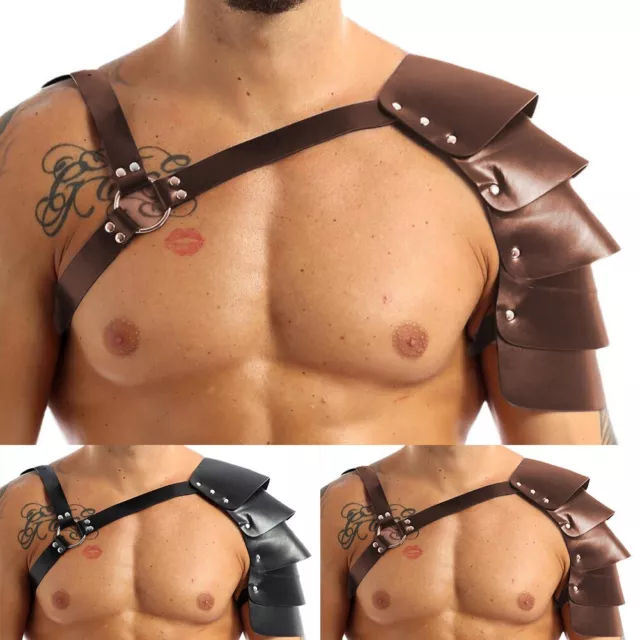 Men's Gothic Leather Chest Body Harness Straps Lingerie Bondage Costume