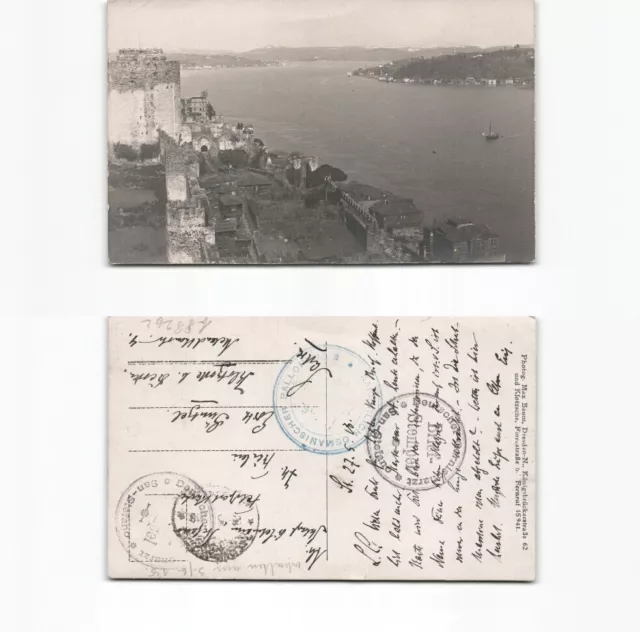 (b88262)   Militärmission 1918  Foto-Ansichtskarte Constantinopel nach Dres