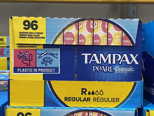 Aplicador compacto de perlas Tampax protección regular contra fugas - paquete de 4 x 24 tampones