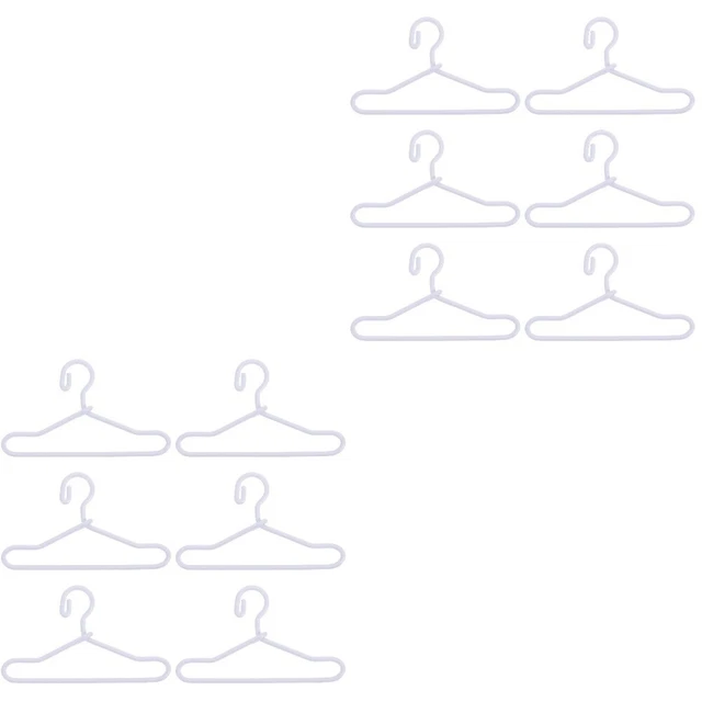 100 Pcs White Metal Doll Hanger Child Mini Miniature Dollhouse Item