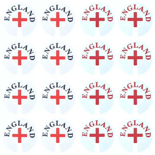 Acclaim Jumbo 6 cm 2 x England White Red 2 x White Black Red Lawn Bowls Stickers