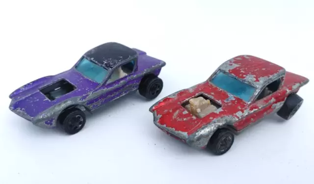 Two Hot Wheels 1967 Redline Python Die Cast Car