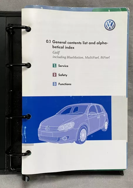 Vw Golf Mk6 3/5Dr Hatch Handbook Owners Manual Wallet 2008-2012 Cars E81