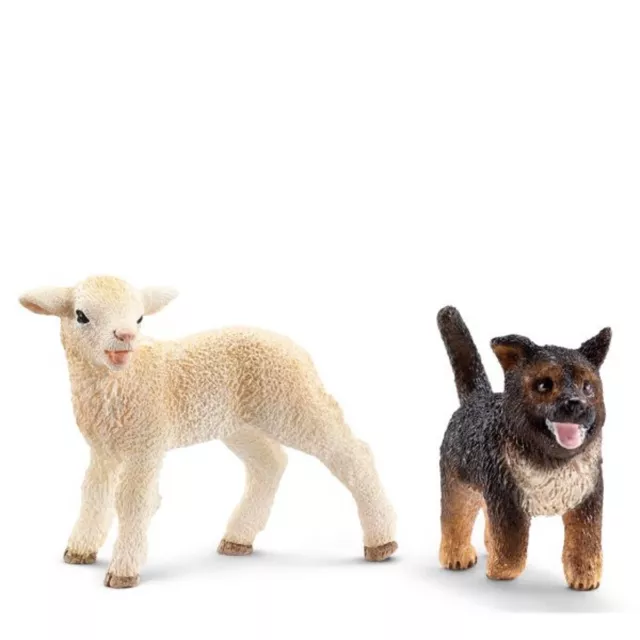 Schleich Far World Animal Figurine 2 Pack 2 Lamb And Dogs Game Figure From 3