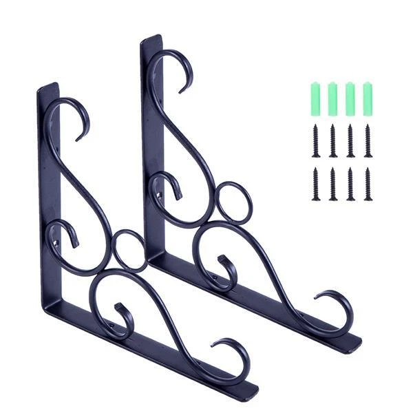 2x8.3" Cast Iron Antique Style Brackets Garden Braces RUSTIC Shelf Bracket Brace