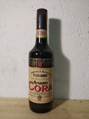Antico bicchiere Flûte anni 40 Amaro Cora 