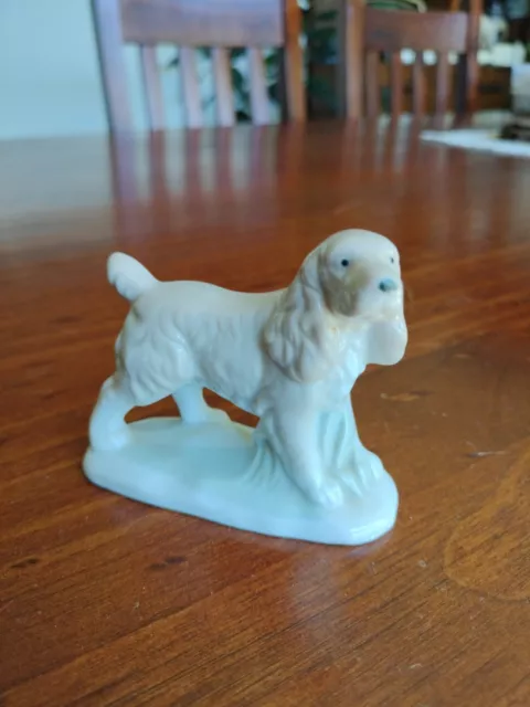 Vintage Porcelain Cocker Spaniel Dog Figurine