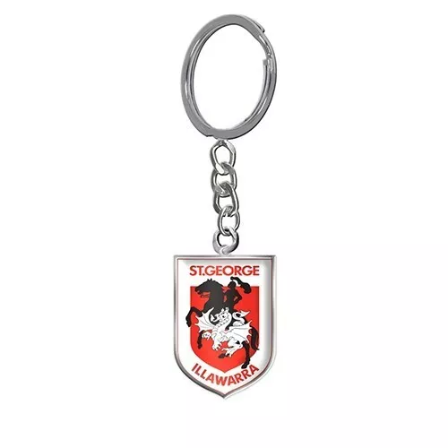 NRL St George Illawarra Dragons Enamel Logo Keyring - Very High Quality