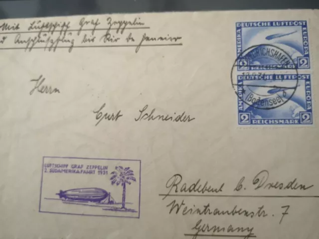 Zeppelinpost  echt gelaufen