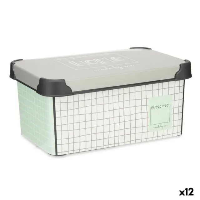 Aufbewahrungsbox mit Deckel Home Quadratisch Kunststoff 5 L 19 x 13,5 x 29 cm (1
