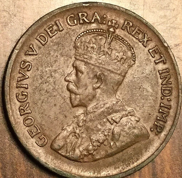 1930 CANADA SMALL ONE CENT PENNY COIN - Excellent example ! -