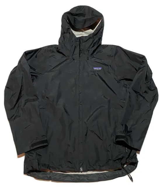 Patagonia Women's Rain H2No Jacket Black Size Small Full Zip Hooded M4