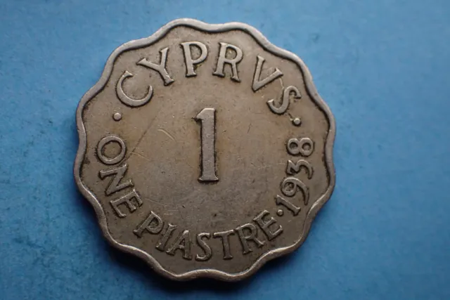 Cyprus, 1 Piastre 1938, as shown.