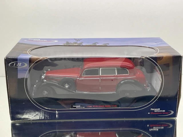 Mercedes Benz 770K 1938 Rouge Signature Models 38203 – Voiture Miniature 1/18 – Occasion Boîte Abîmée