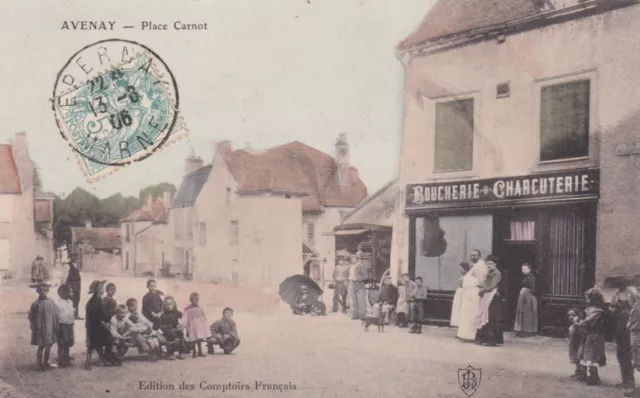 CPA 51 AVENAY Place Carnot Edition des Comptoirs Francais card rare colored