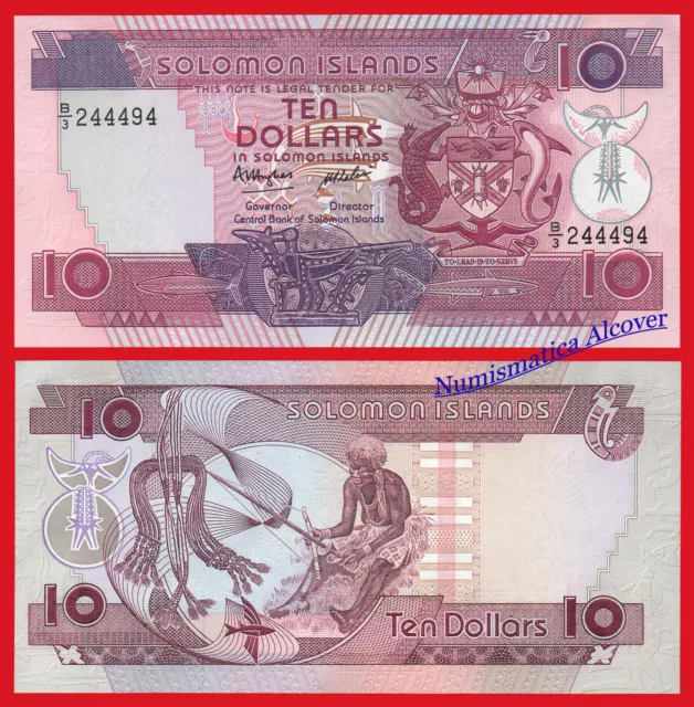 SALOMON SOLOMON ISLANDS 10 Dollars dolares 1986 Pick 15  SC / UNC