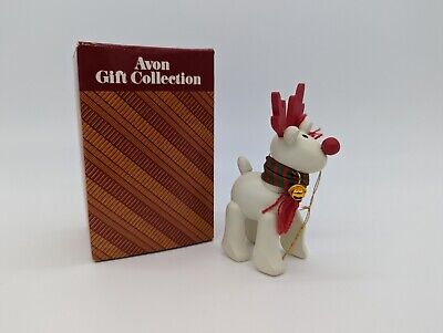 Avon Gift Collection 1987 Belvedeer Reindeer Christmas Ornament w Box
