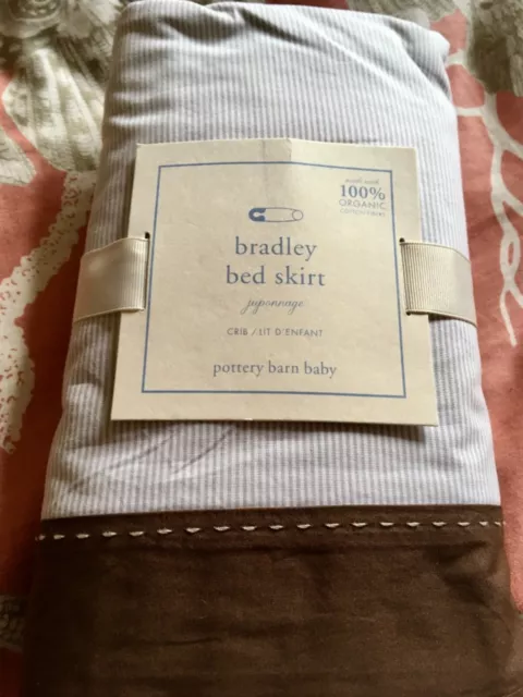 Pottery Barn Kids Bradley Crib Bed Skirt  NEW