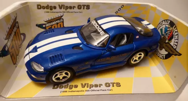 Dodge VIPER GTS  1996 Indy 500 , blau , M 1:18 , Maistro, Dodge-Prospekt, in OVP