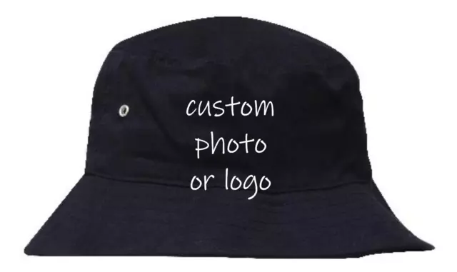 Brushed Sports Twill Bucket Hat, custom printed, personalised, logo, full colour