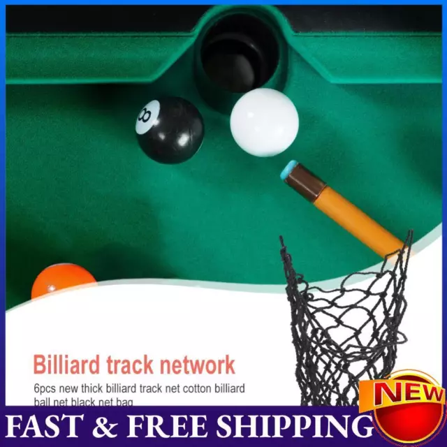 6 Pcs Billiards Net Pocket Pool Durable Mesh Bag Durable Billiards Table Pocket