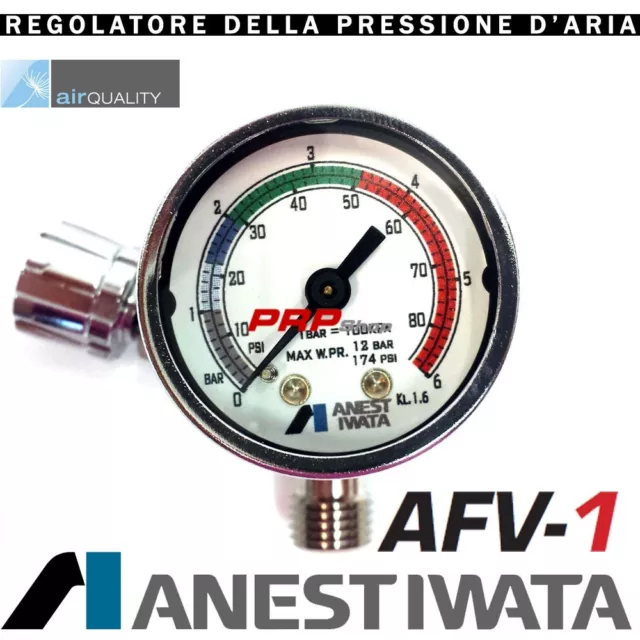 Anest Iwata AFV-1 Manometro Regolatore Aria Per Pistola A Spruzzo 14378610 2