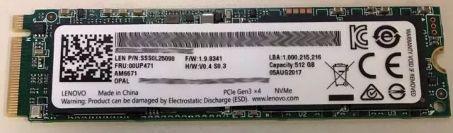 ThinkPad 2TB Performance PCIe Gen4 NVMe OPAL2 M.2 2280 SSD