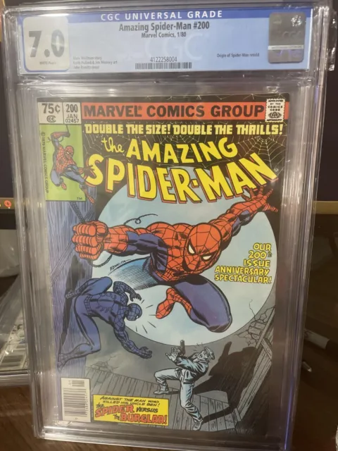 Amazing Spider-Man #200 CGC 7.0 WHITE Pages 1980 Newsstand  Key: Origin Retold!