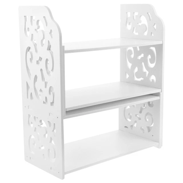 DESKTOP SHELF SMALL Wooden Countertop Bookcase Desk Shelf Desk