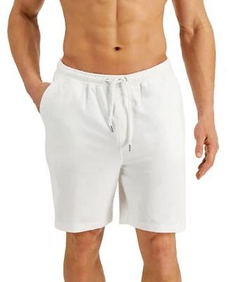 Alfani Mens Moisture-Wicking Pajama White M WHITE Size MEDIUM S/S