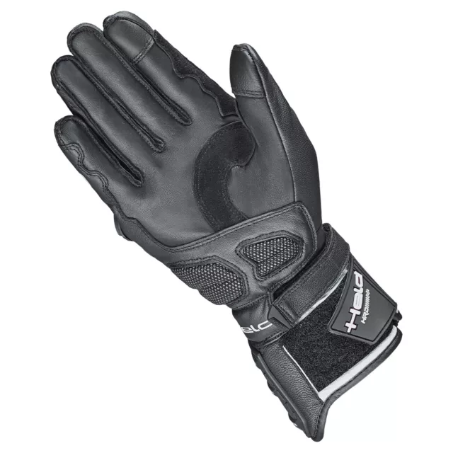 Held Akira RR Sport Handschuhe Leder schwarz/weiss K-9 Motorrad gloves Känguru 2