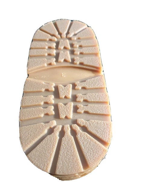 Shoe Repair Cobblers Care DIY Commando PU Rubber Heels 3 3/4 " Beige Brown