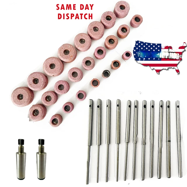 Sioux Valve Seat Grinding Wheels Set 24 Pcs With 11 Pcs Pilot + 2x Stone Holder