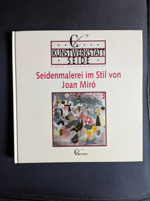 Seidenmalerei im Stil von Joan Miró von Birgit Unterharnscheidt
