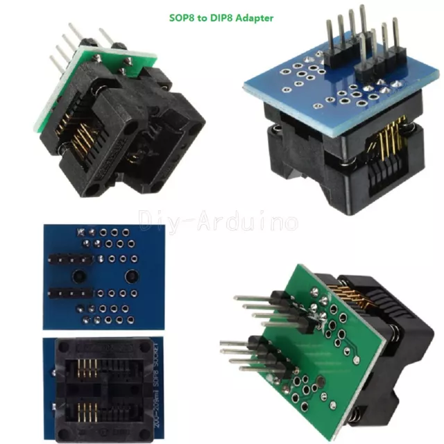 SOIC8 SOP8 to DIP8 EZ Programmer Adapter Socket Converter Module 150mil 200mil