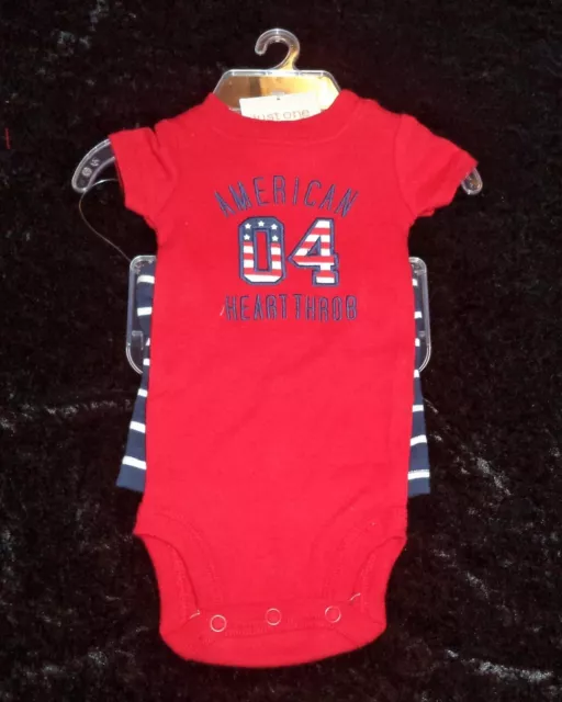 Carters American Heartthrob Infant Boys Bodysuit & Pants Outfit (SIZE Newborn)
