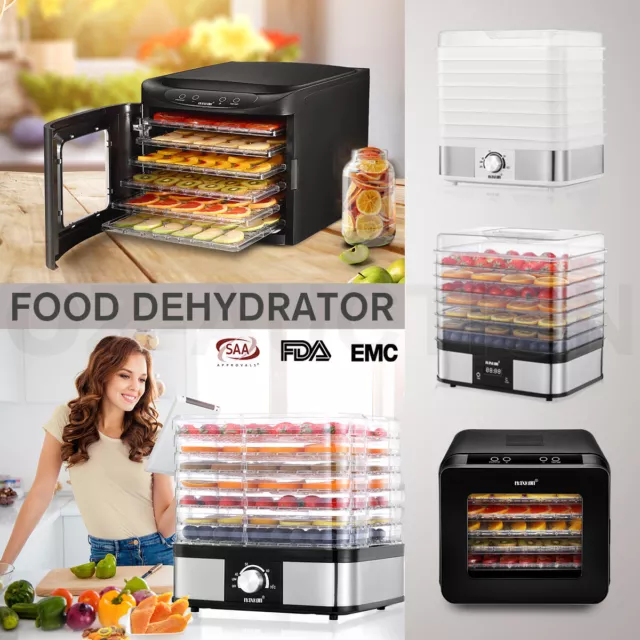 Maxkon Food Dehydrator 6/7 Trays Commercial Meat Fruit Dryer Beef Jerky Maker