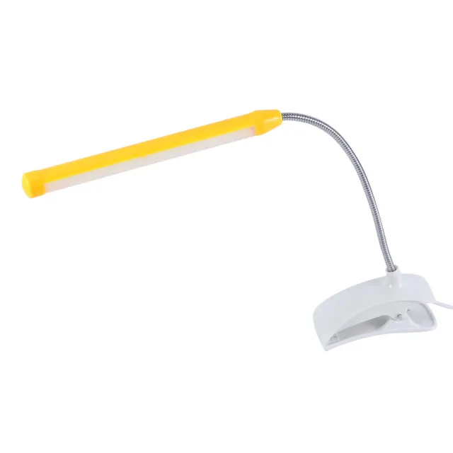 USB LED Light Clip-on Clamp Bed Table Study Desk Reading Lamp Yellow Hot YA