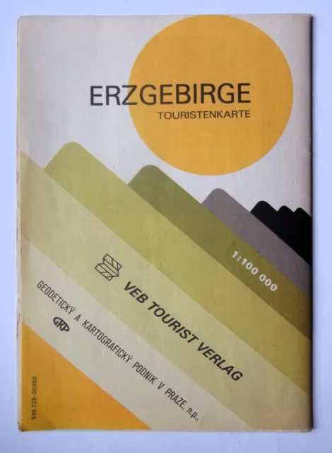 Erzgebirge Touristenkarte  1987