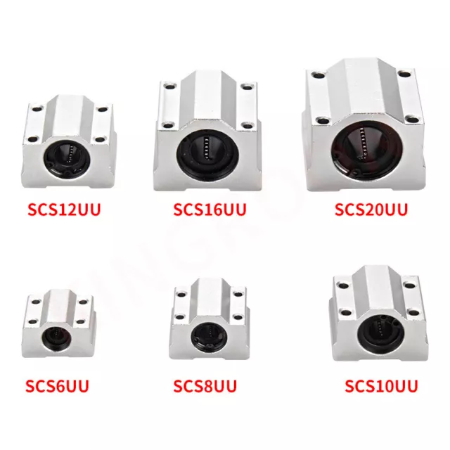 SCS8UU-SCS20UU Linear Motion Ball Bearing Slide Unit Bushing CNC Router Neu