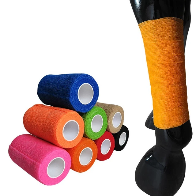 Bandage jambe de cheval de qualité enveloppements couleur aléatoire 8 rouleaux