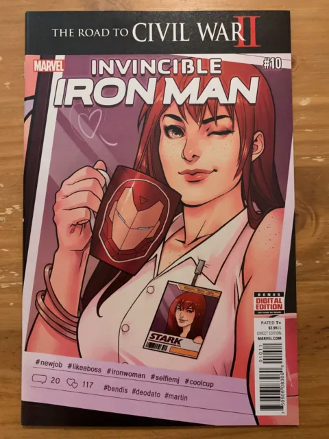 Invincible Iron Man 10 1st & 2nd Print, 11 2nd Print Lot (2016) 2nd app Riri NM- 2