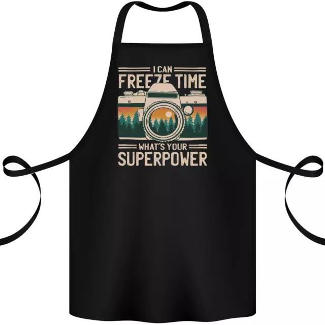 Freeze Time Photographer Photography Cotton Apron 100% Organic