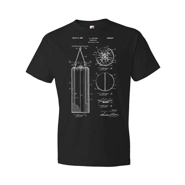 Punching Bag Patent Shirt Gifts For Men Boxing T Shirts Gift For Coach Dad Gifts