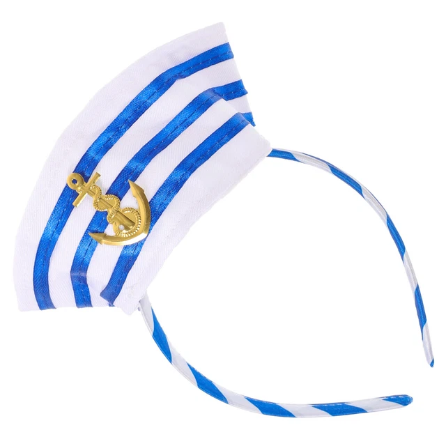 Capitán Sombrero Diadema Yate Sombrero Diadema Marinero Sombrero Dima Fiesta Disfraz