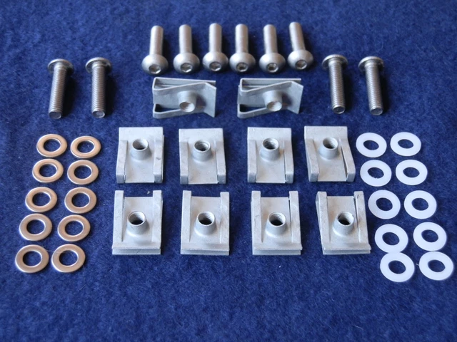 10x Verkleidung Schrauben M5 5mm Helm Speed Clips Edelstahl