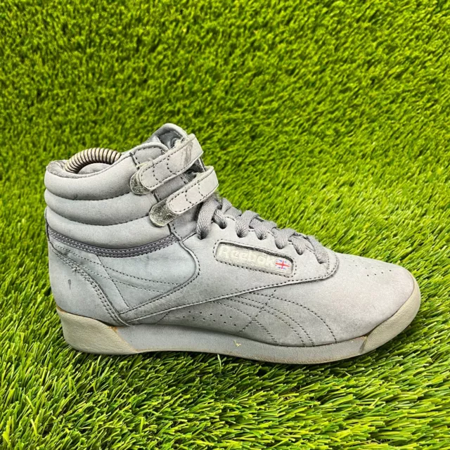 Reebok Freestyle Hi Muted Womens Size 6.5 Gray Athletic Casual Shoes Sneakers