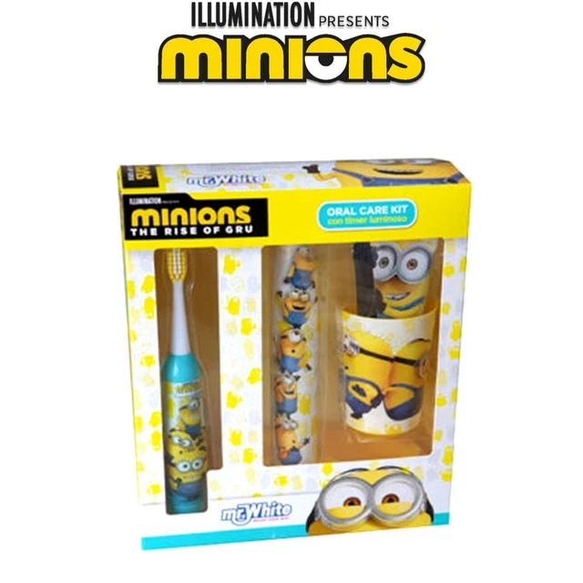 Minions Coffret Spazzolino con Base + Bicchiere + Dentifricio 75 ml
