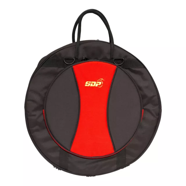 NEW Sonic Drive Deluxe Padded Cymbal Carry Bag Case Percussion (Black w/ Red)