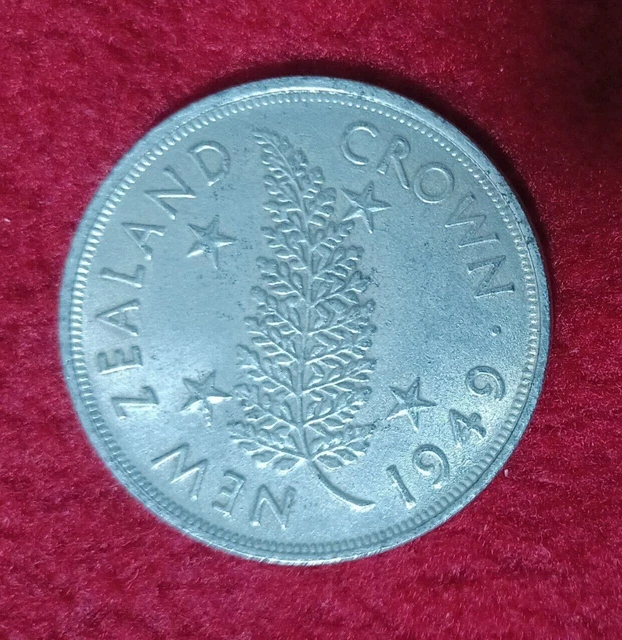 New Zealend Crown Coin 1949 Silver